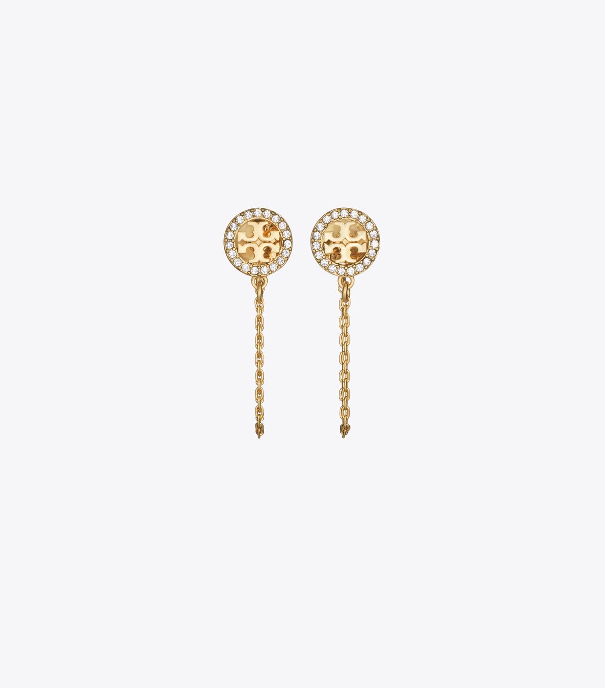 tory burch icon chain earrings