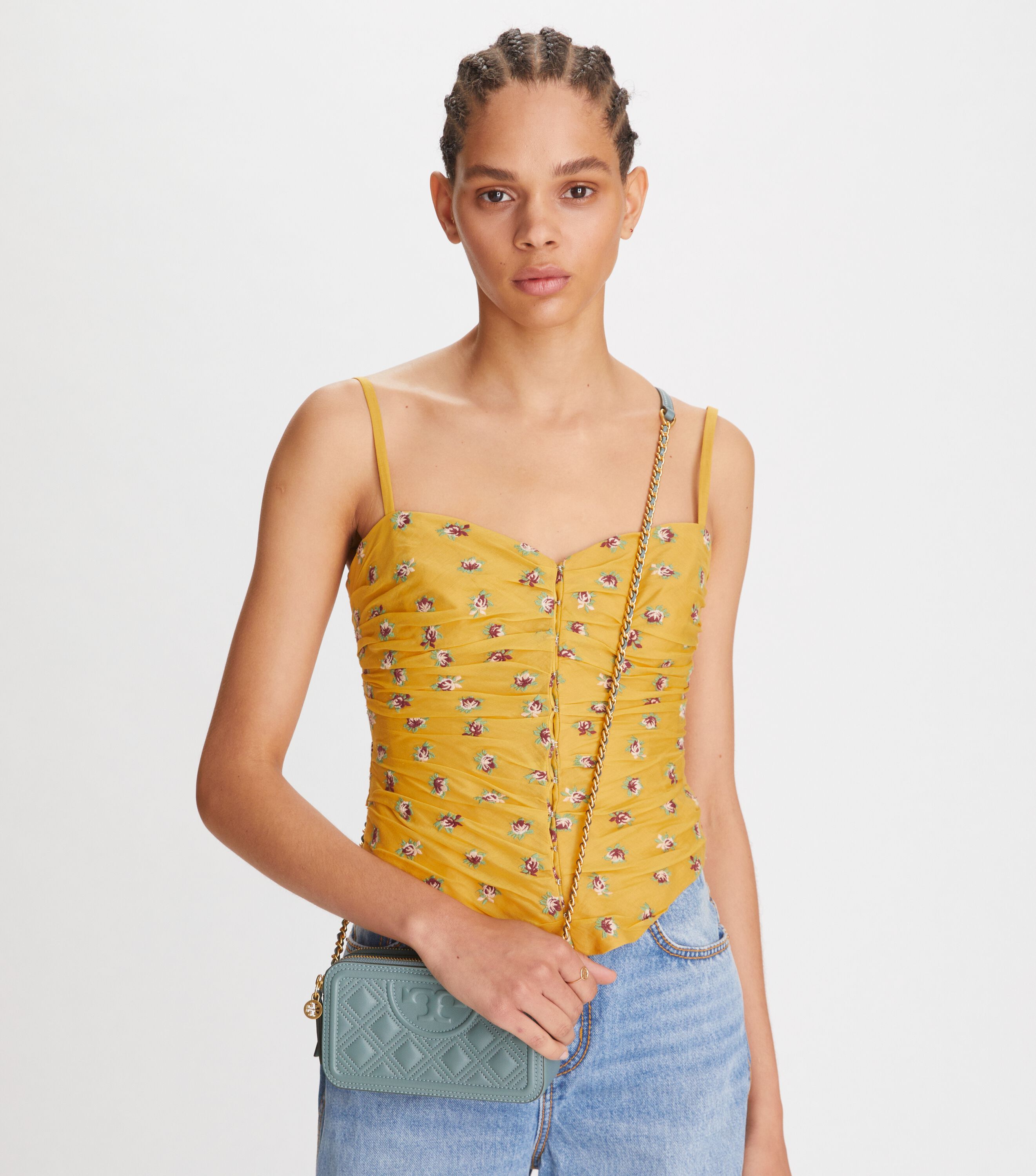Tory burch perry sales double zip mini bag