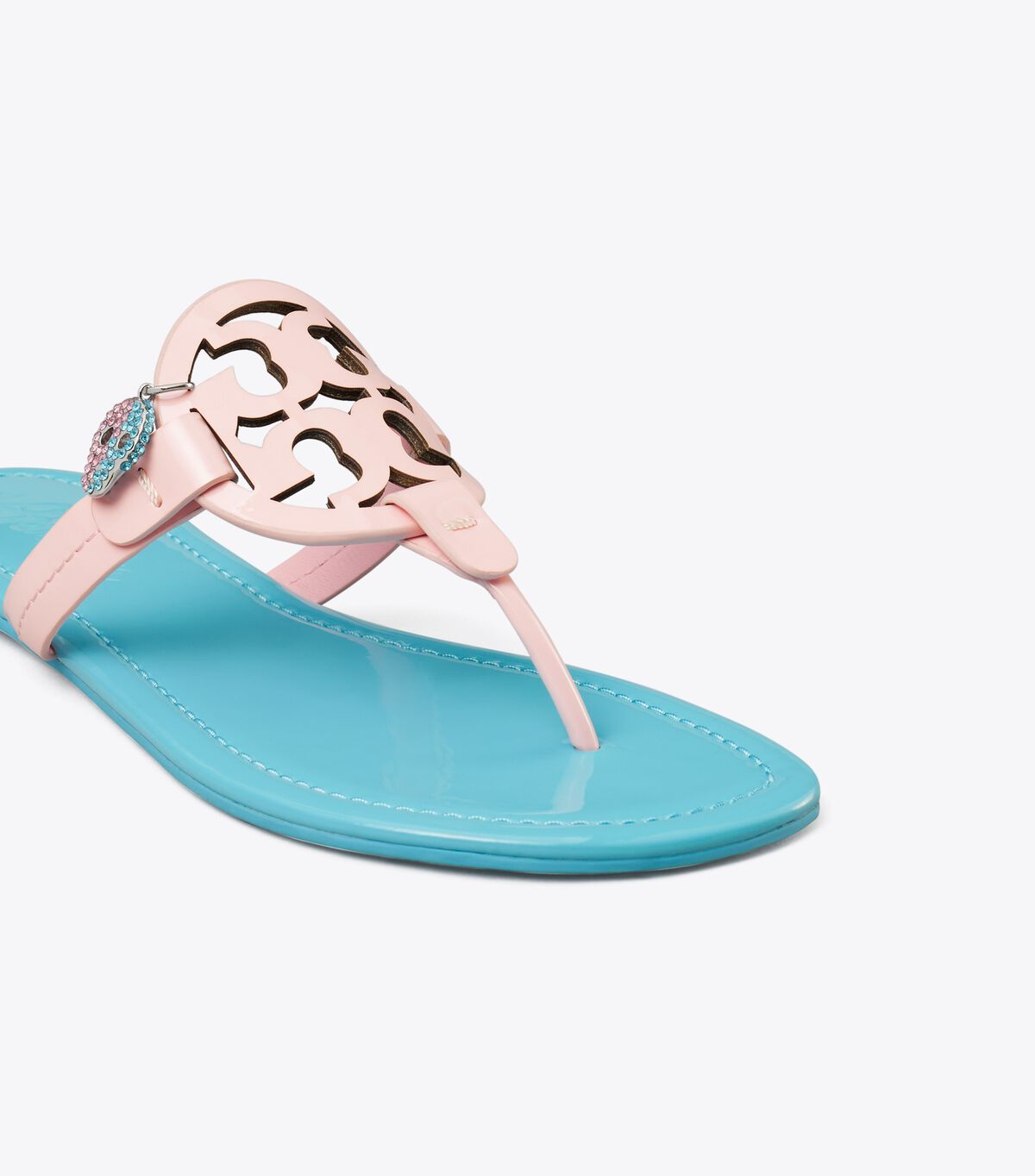 tory burch tb x bonbon miller patent charm sandal