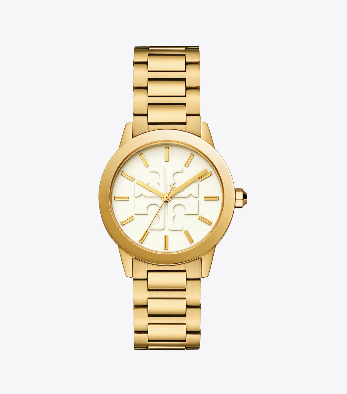tory burch gigi watch  gold tone cream  36 x 42 mm