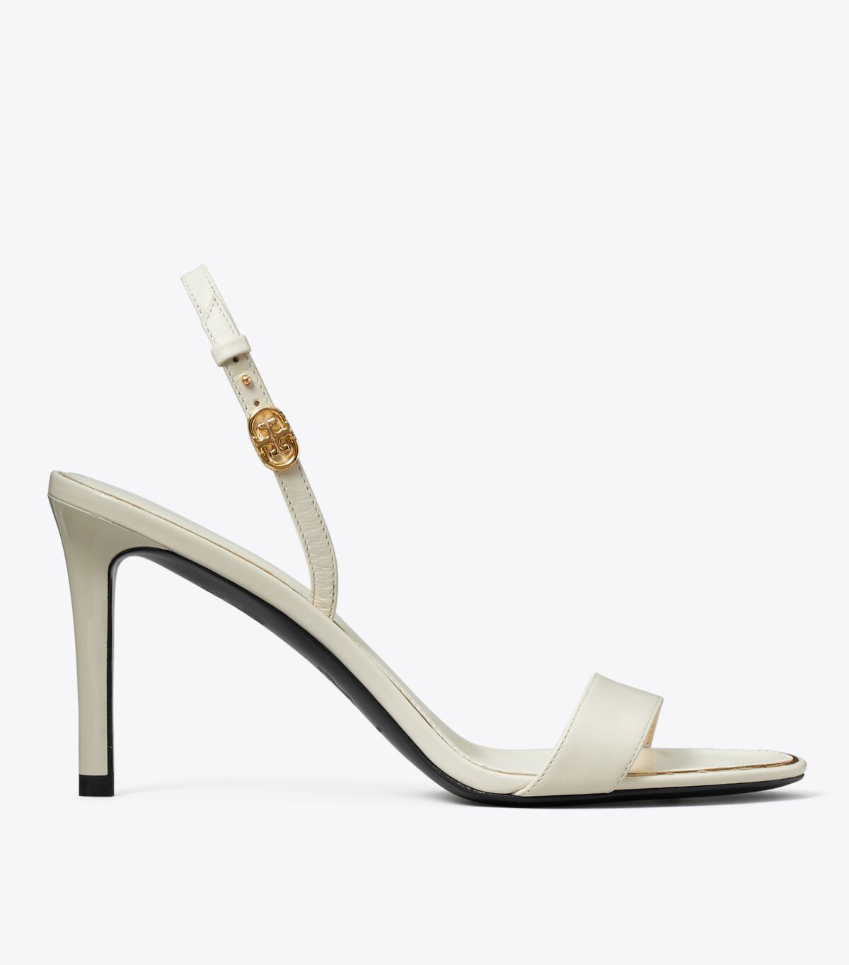 tory burch double t buckle heeled sandal