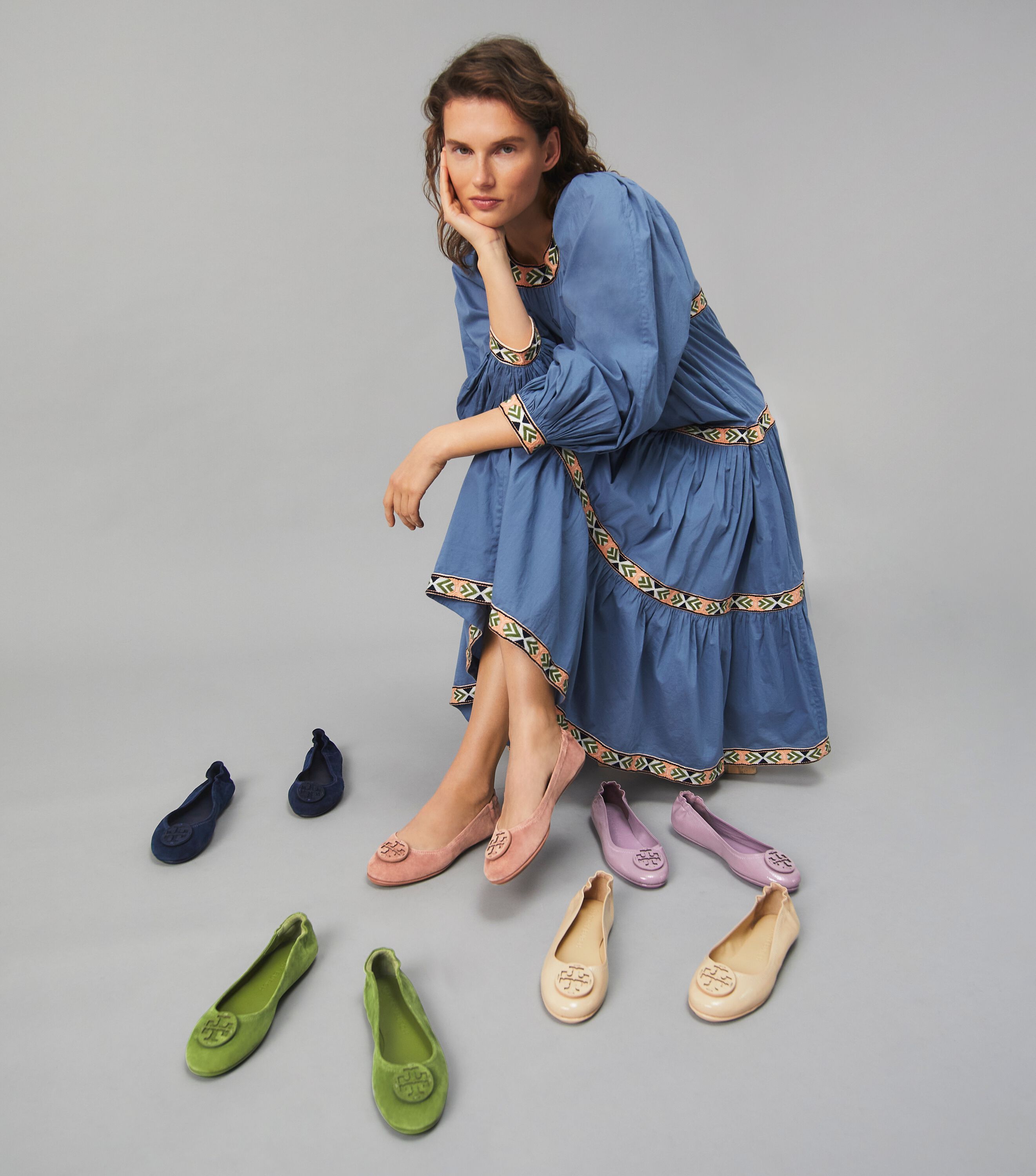 Tory burch minnie cheap travel leather ballet flat