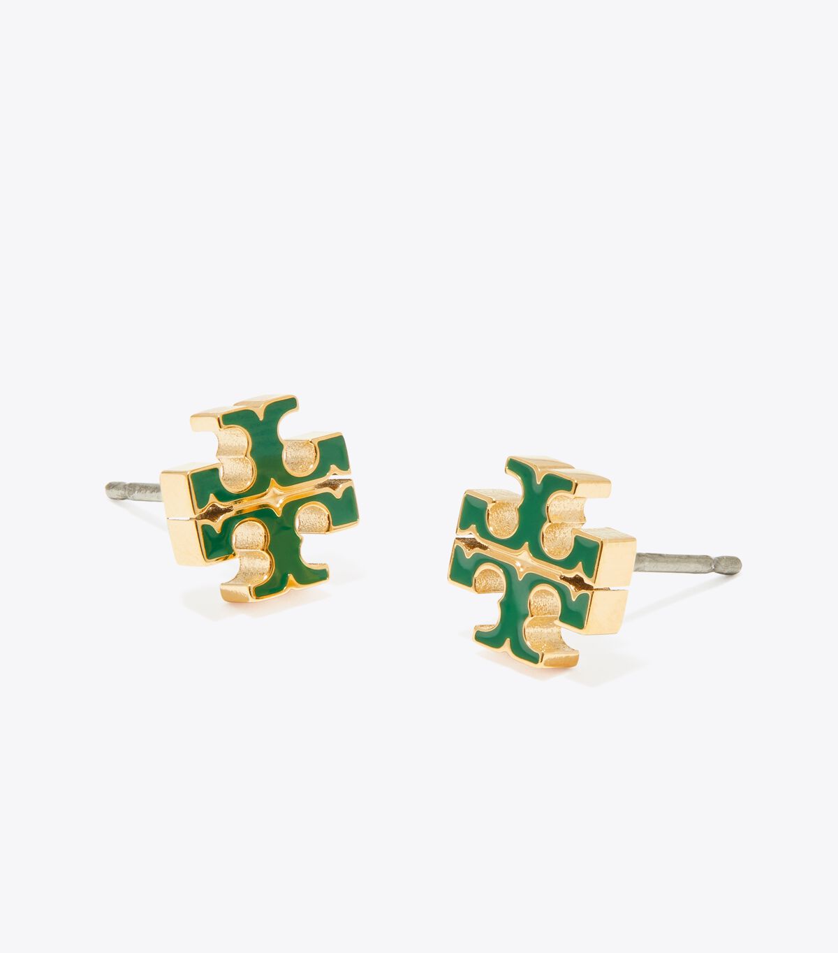 tory burch small icon enamel stud earrings