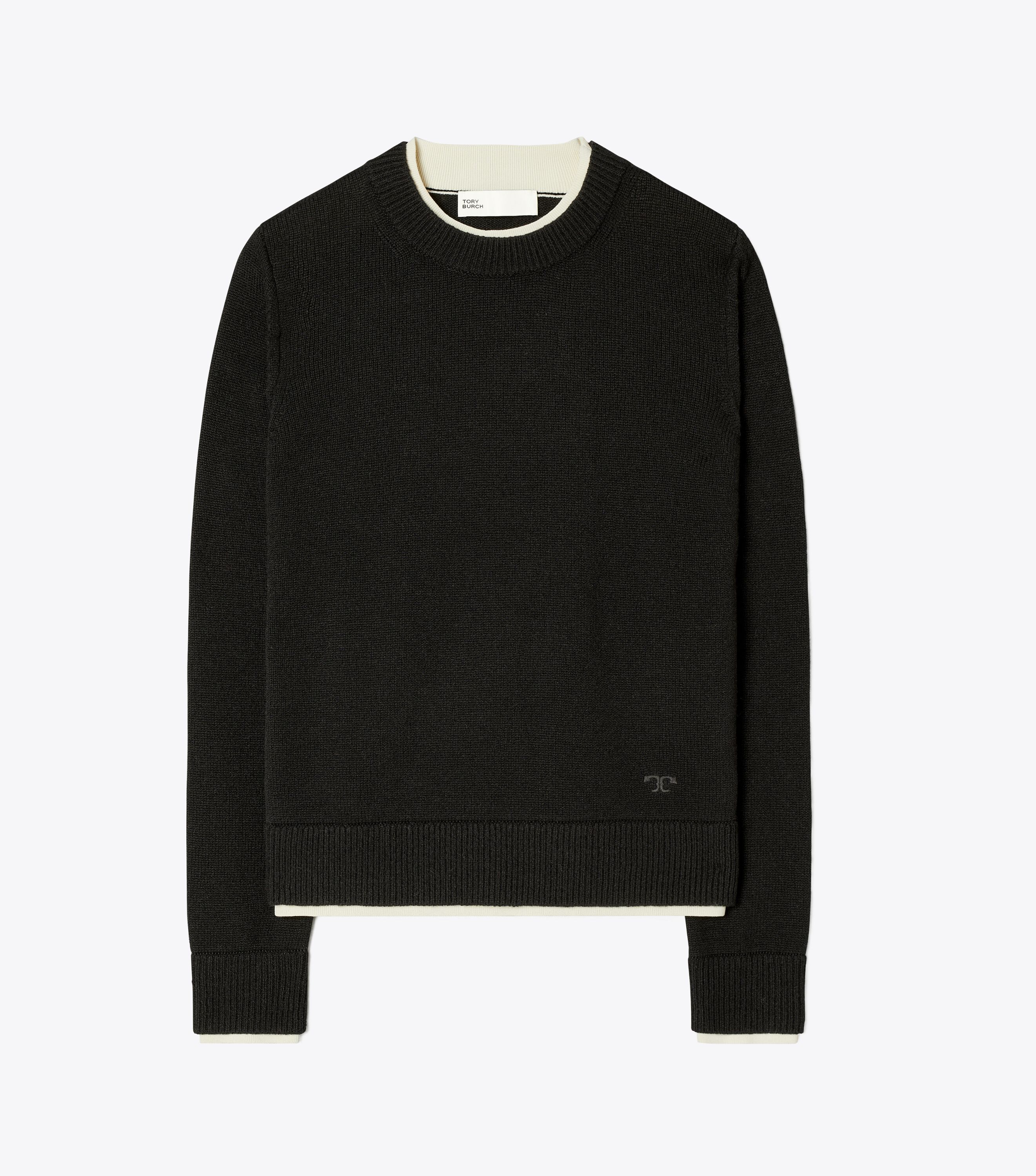Double Layer Cashmere Crewneck