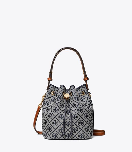 tory burch t monogram bucket bag