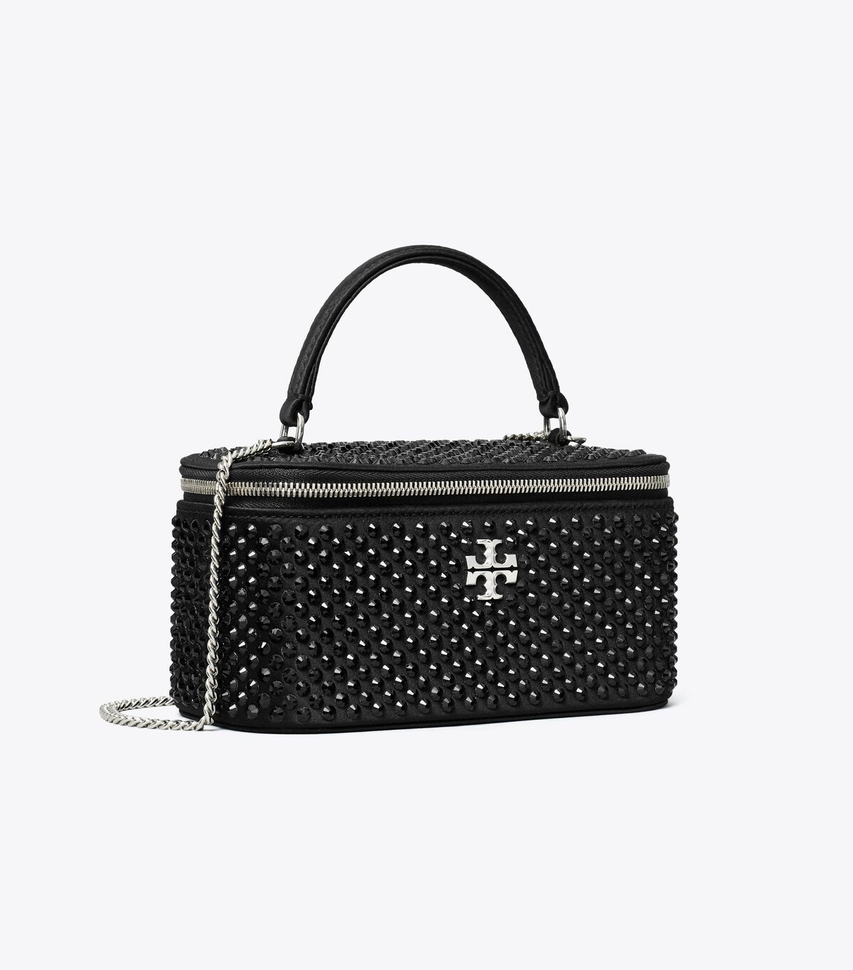 tory burch kira embellished satin vanity case