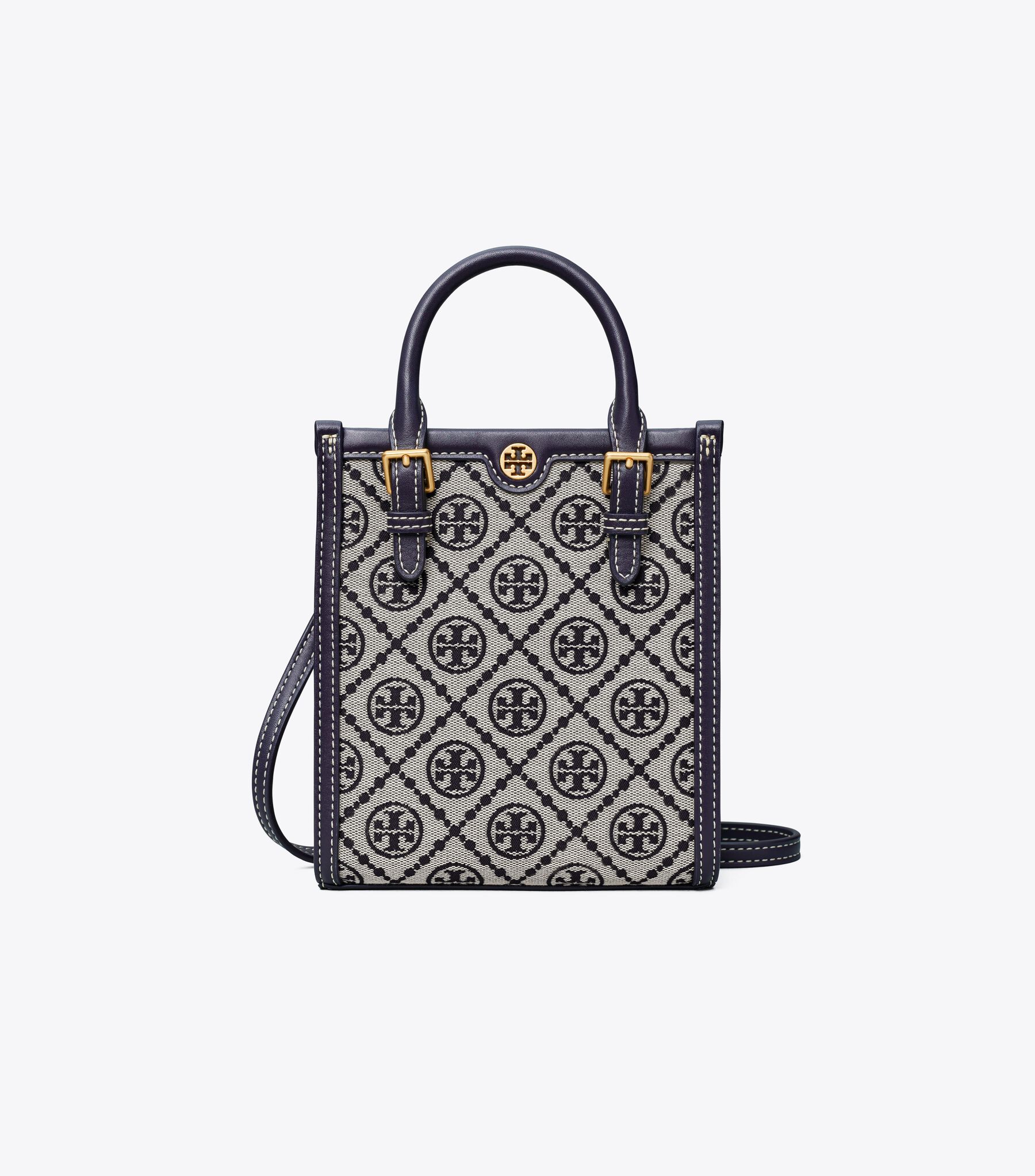 Mini T Monogram Tote, Tory Navy Tory Burch KSA