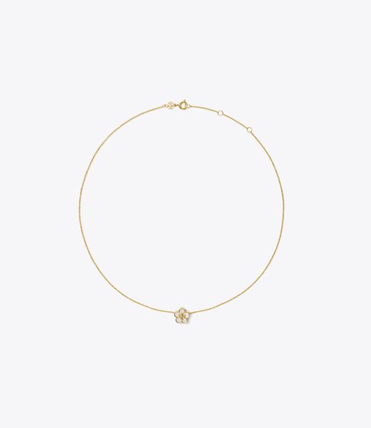 tory burch kira flower pendant