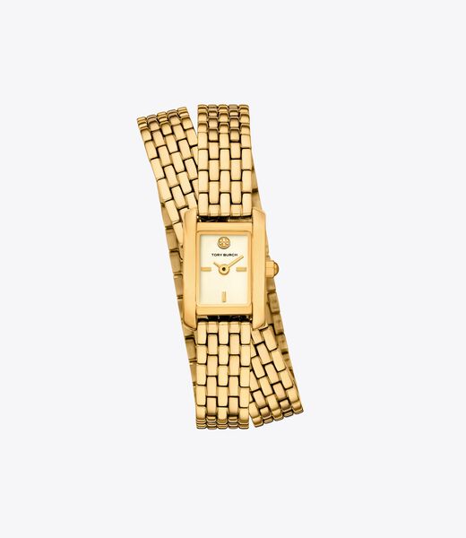 ساعة ميني إليانور ذات اللفة المزدوجة tory burch ساعة ميني إليانور ذات اللفة المزدوجة