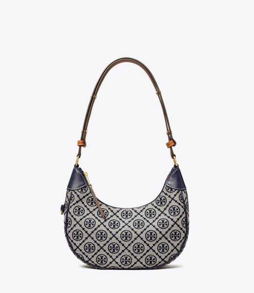 tory burch t monogram crescent bag