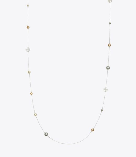 tory burch kira pearl delicate long necklace