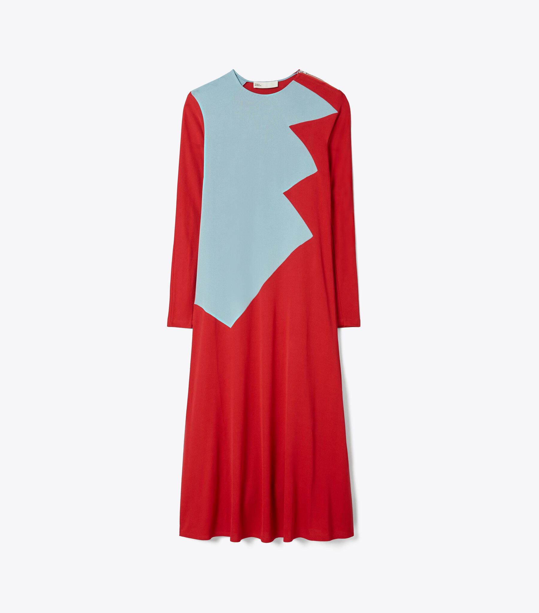 color block jersey dress Colorblock Honeycomb Jersey Dress, Rich Red
