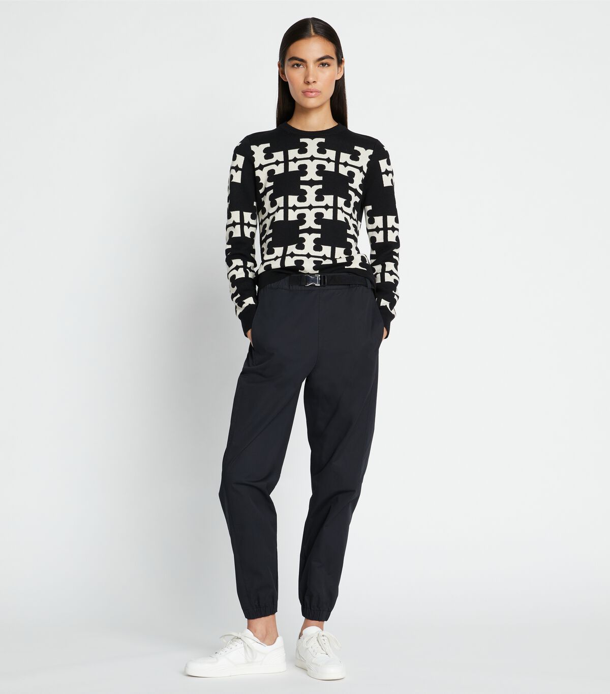 tory burch wool logo sweater