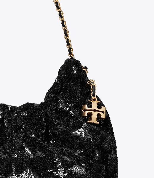 Mini Fleming Sequin Hobo Bag tory burch mini fleming sequin hobo bag