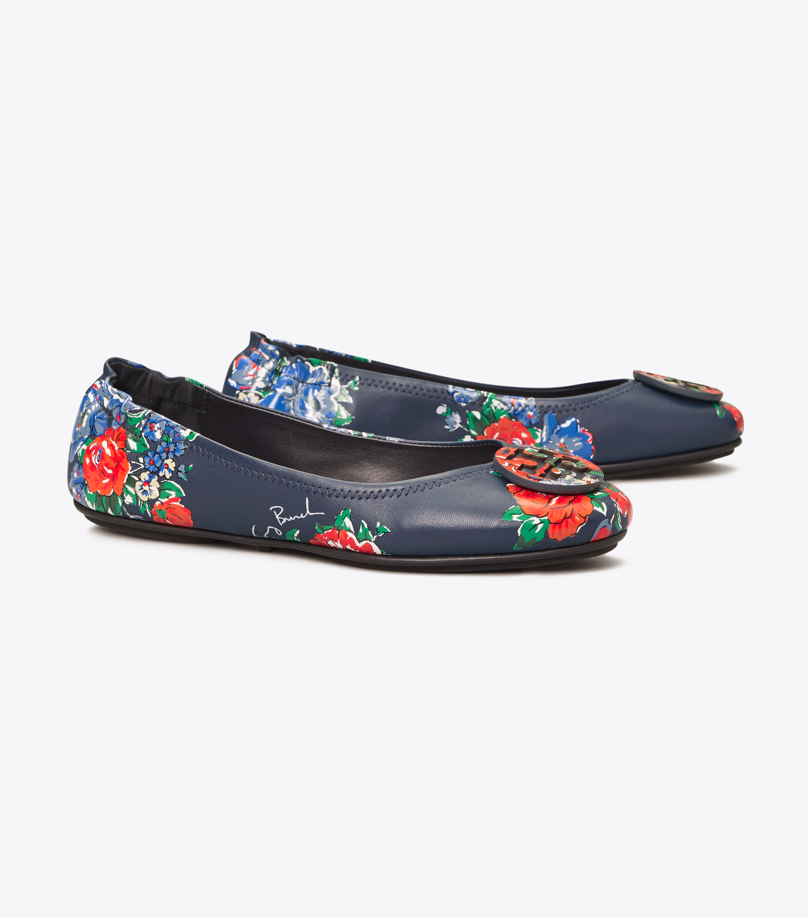 Tory burch minnie travel ballet flat printed leather best sale