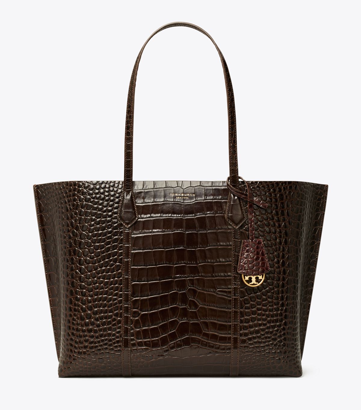 tory burch perry embossed triple compartment tote