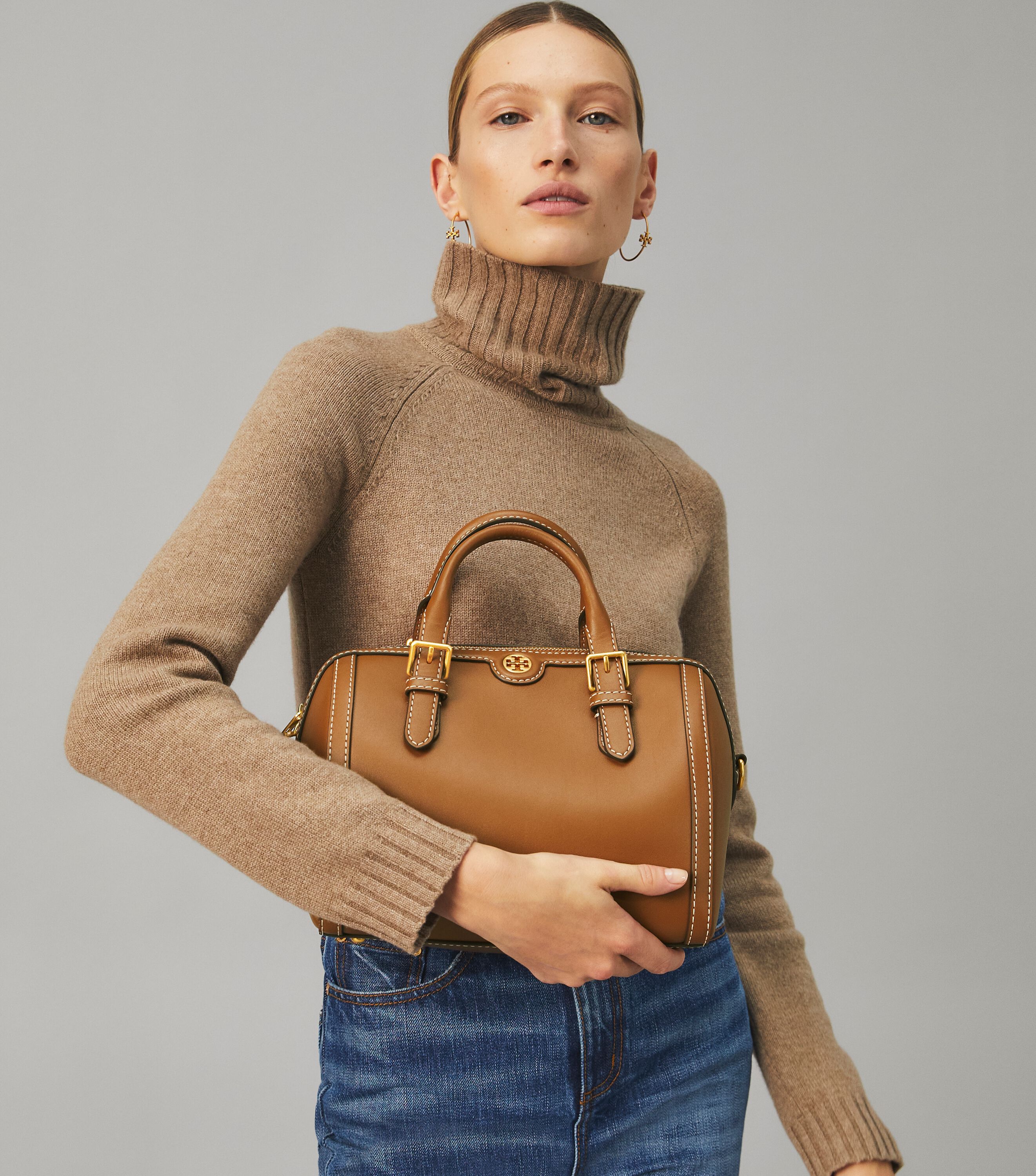T Monogram Leather Barrel