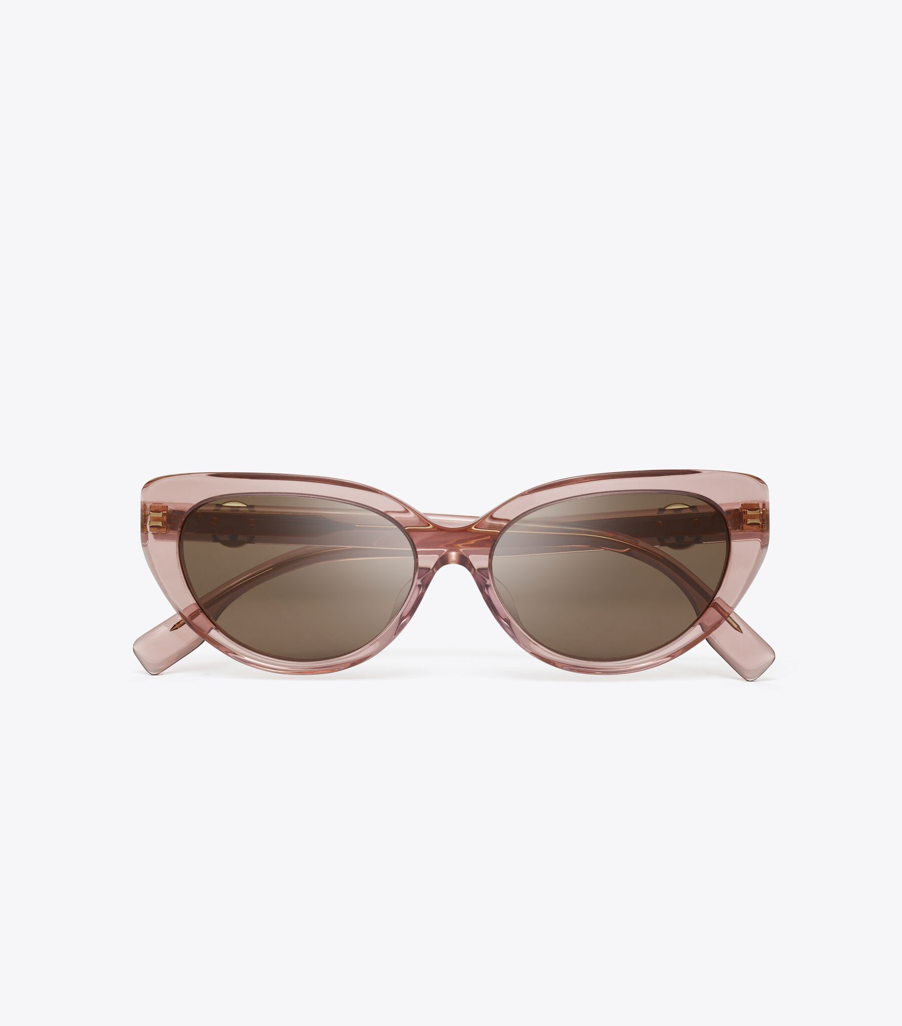 Miller Cat-Eye Sunglasses, Transparent Light Pink/Dark Brown 