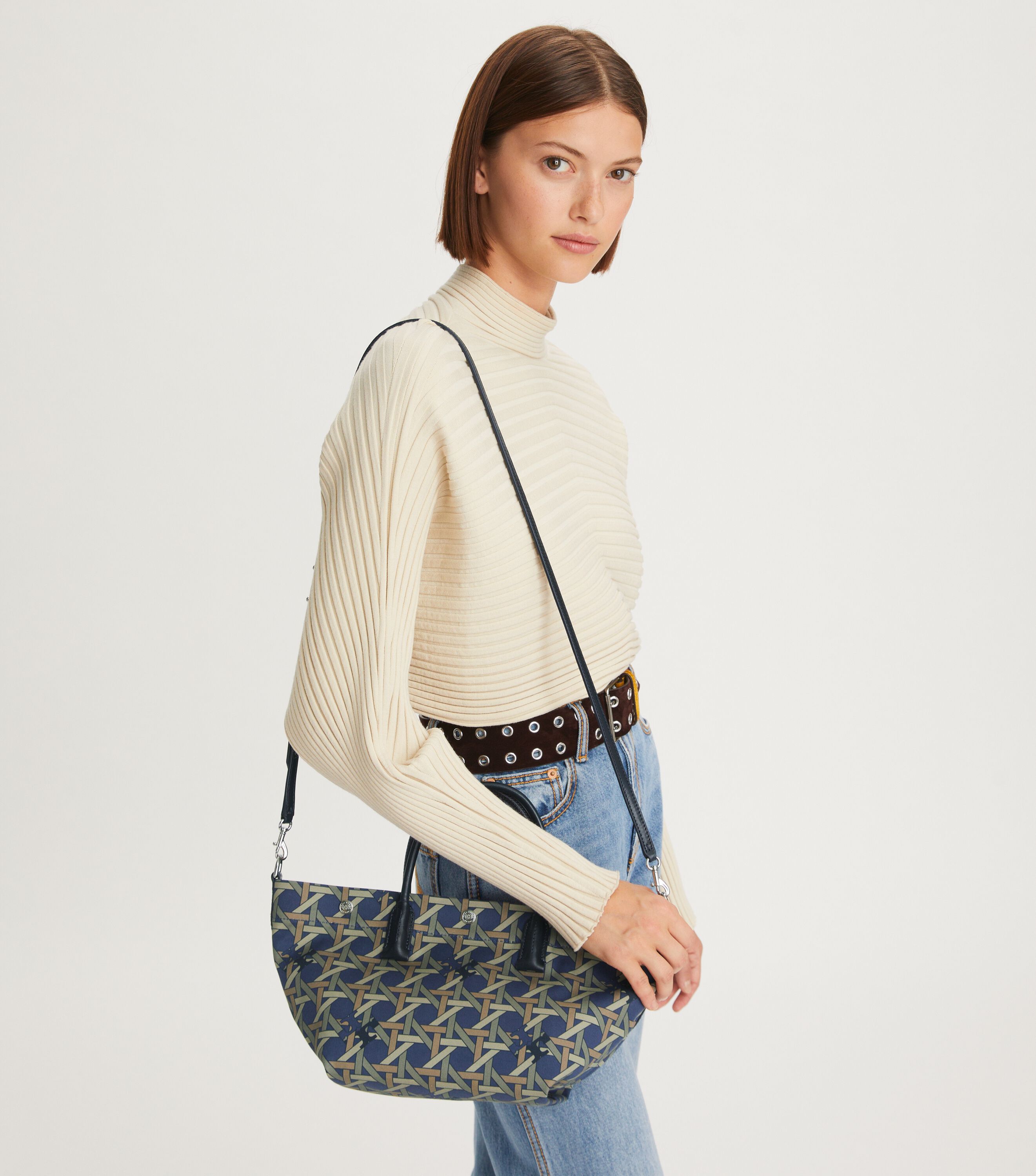 Tory burch small shop canvas tote