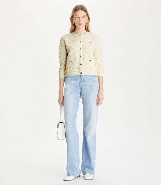 tory burch kendra embossed cardigan