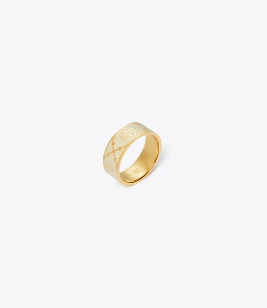 tory burch t monogram enamel ring