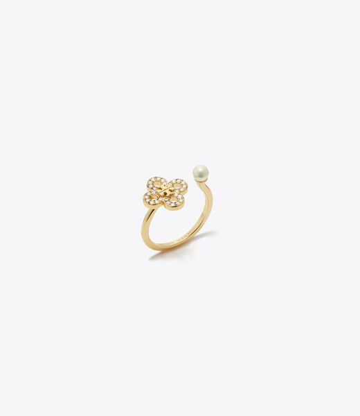 tory burch kira clover pave ring