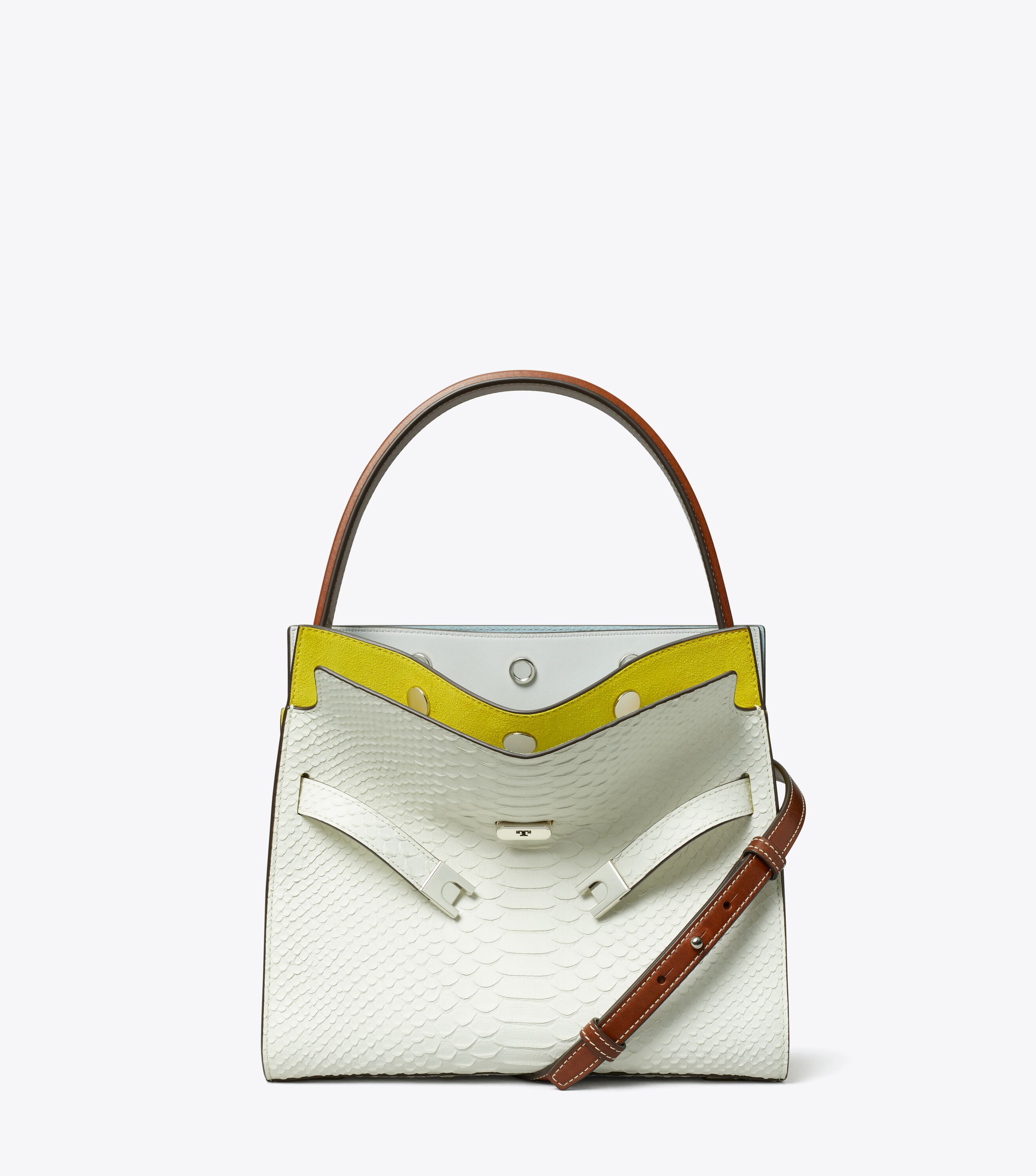 Tory burch lee radziwill embossed satchel on sale