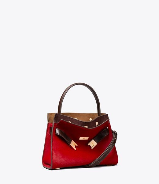 tory burch petite lee radziwill calf hair double bag