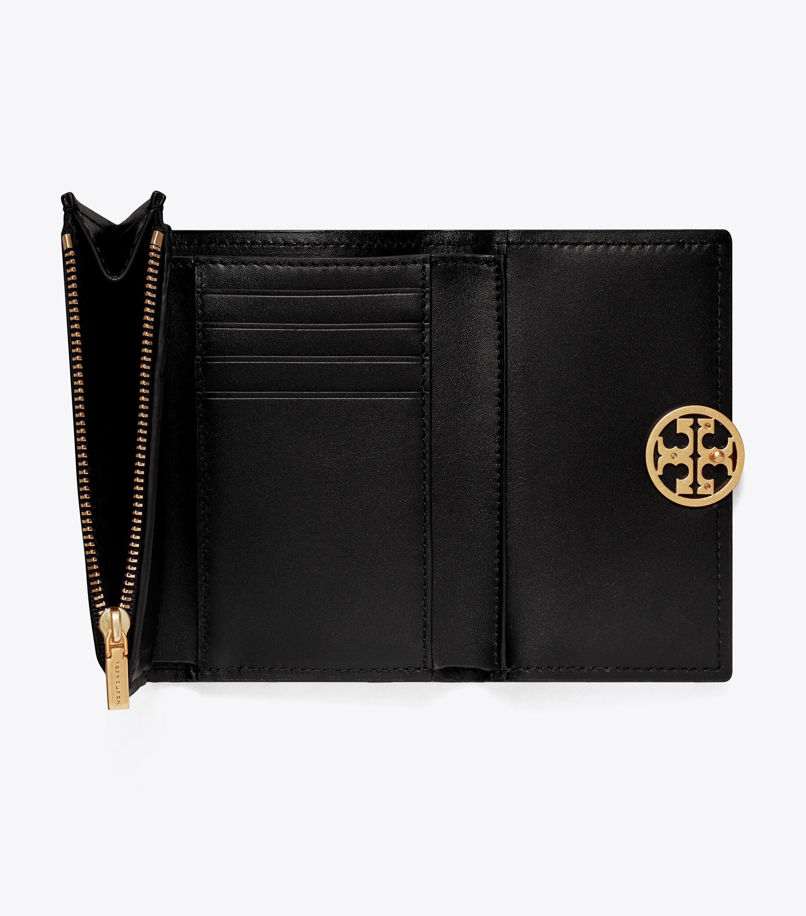 Medium Miller Flap Wallet, Black | Tory Burch KSA