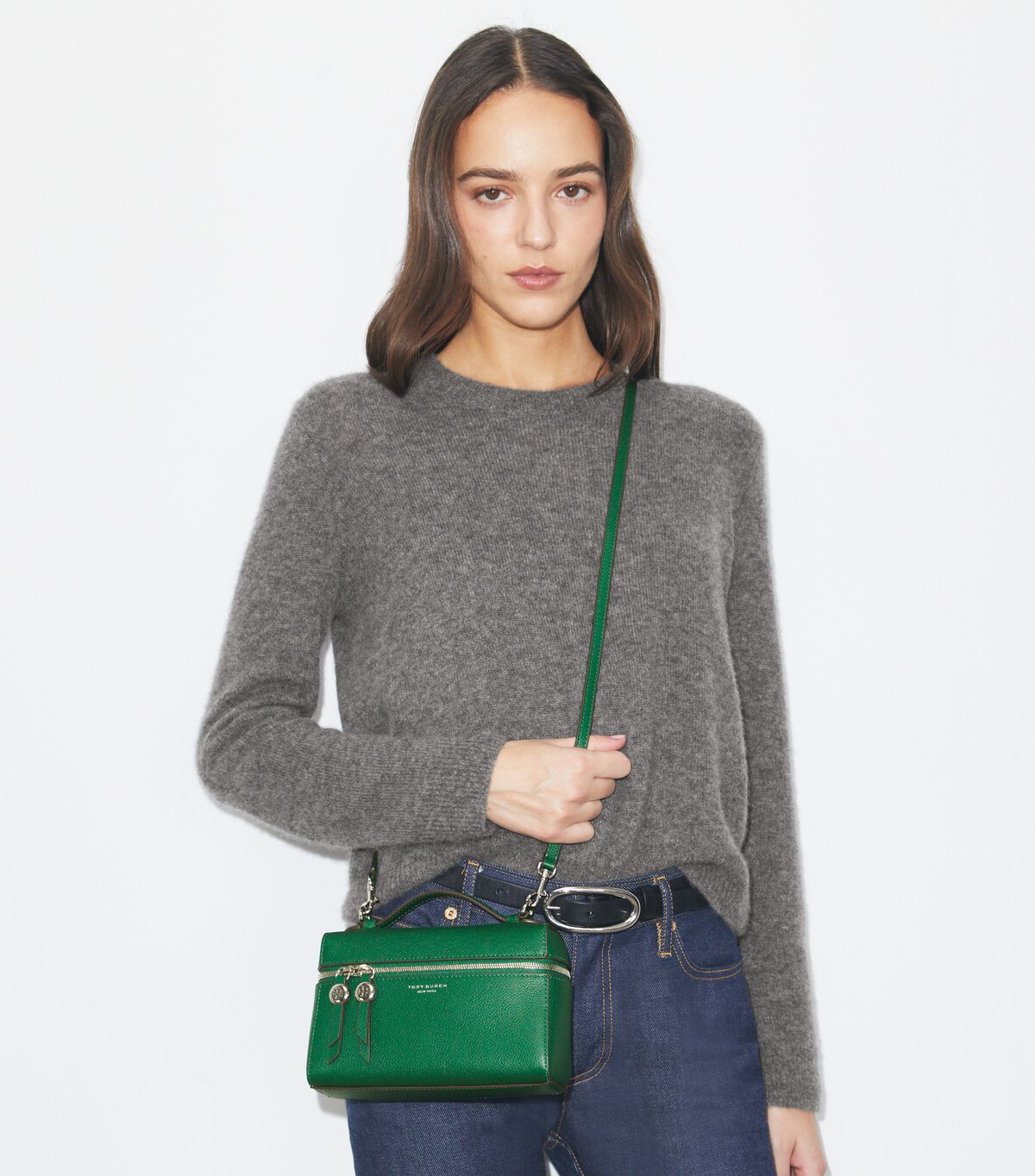 tory burch slim romy top handle bag