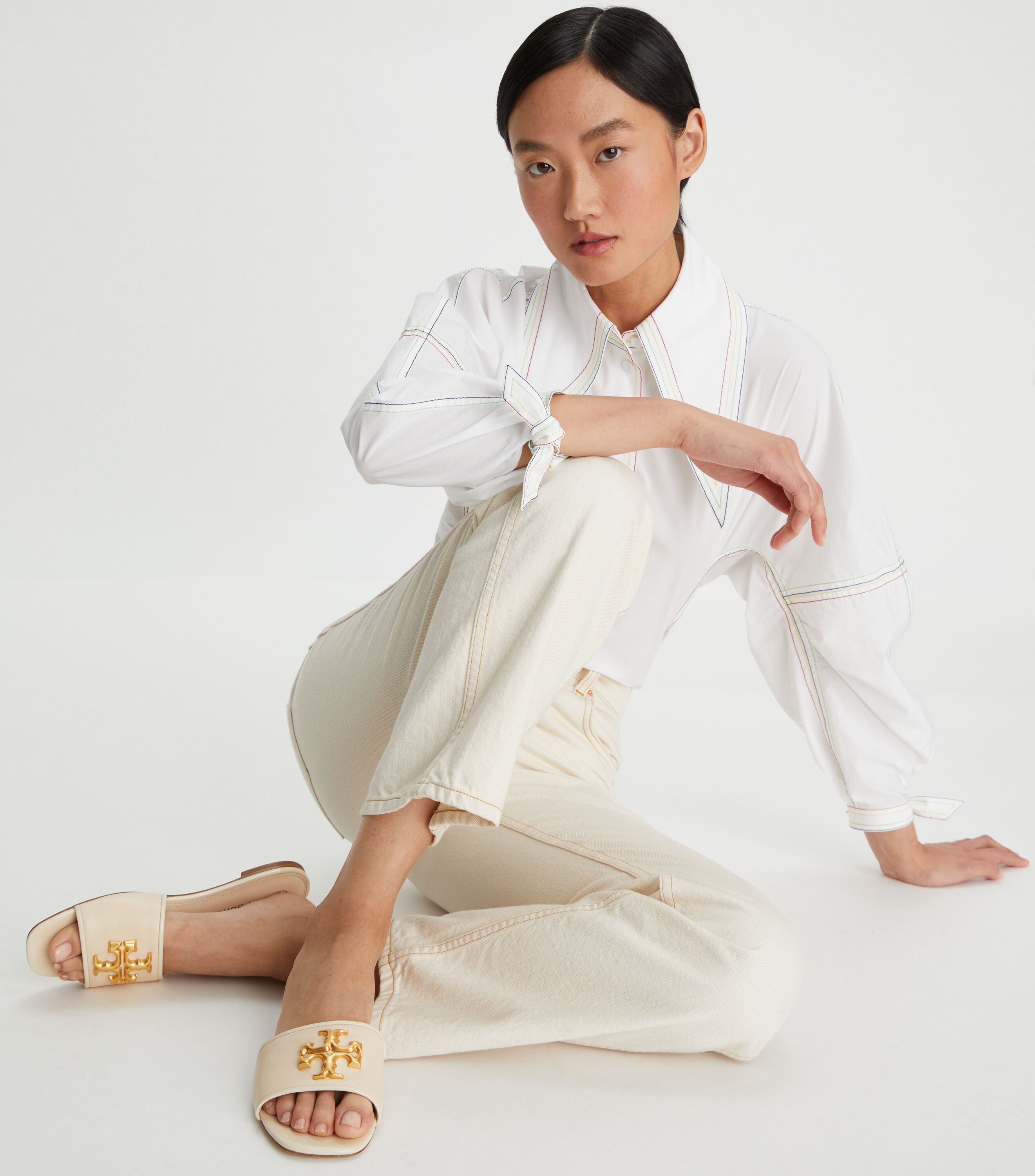 Eleanor Slide, New Cream | Tory Burch KSA