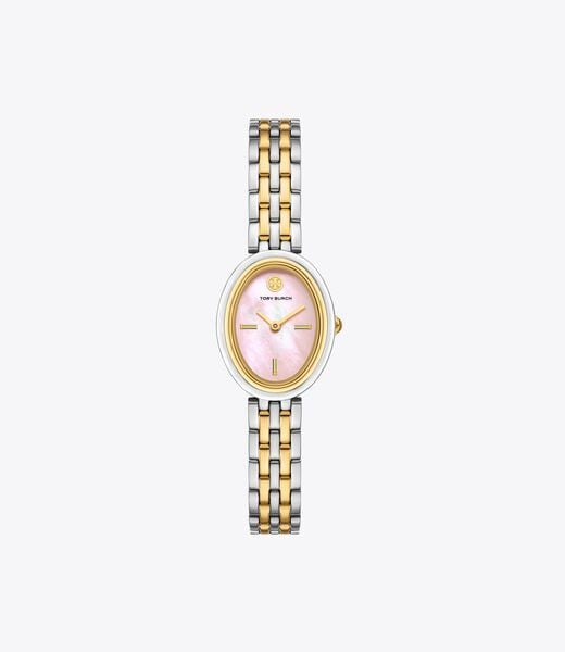 ساعة بيضاوية tory burch ساعة بيضاوية