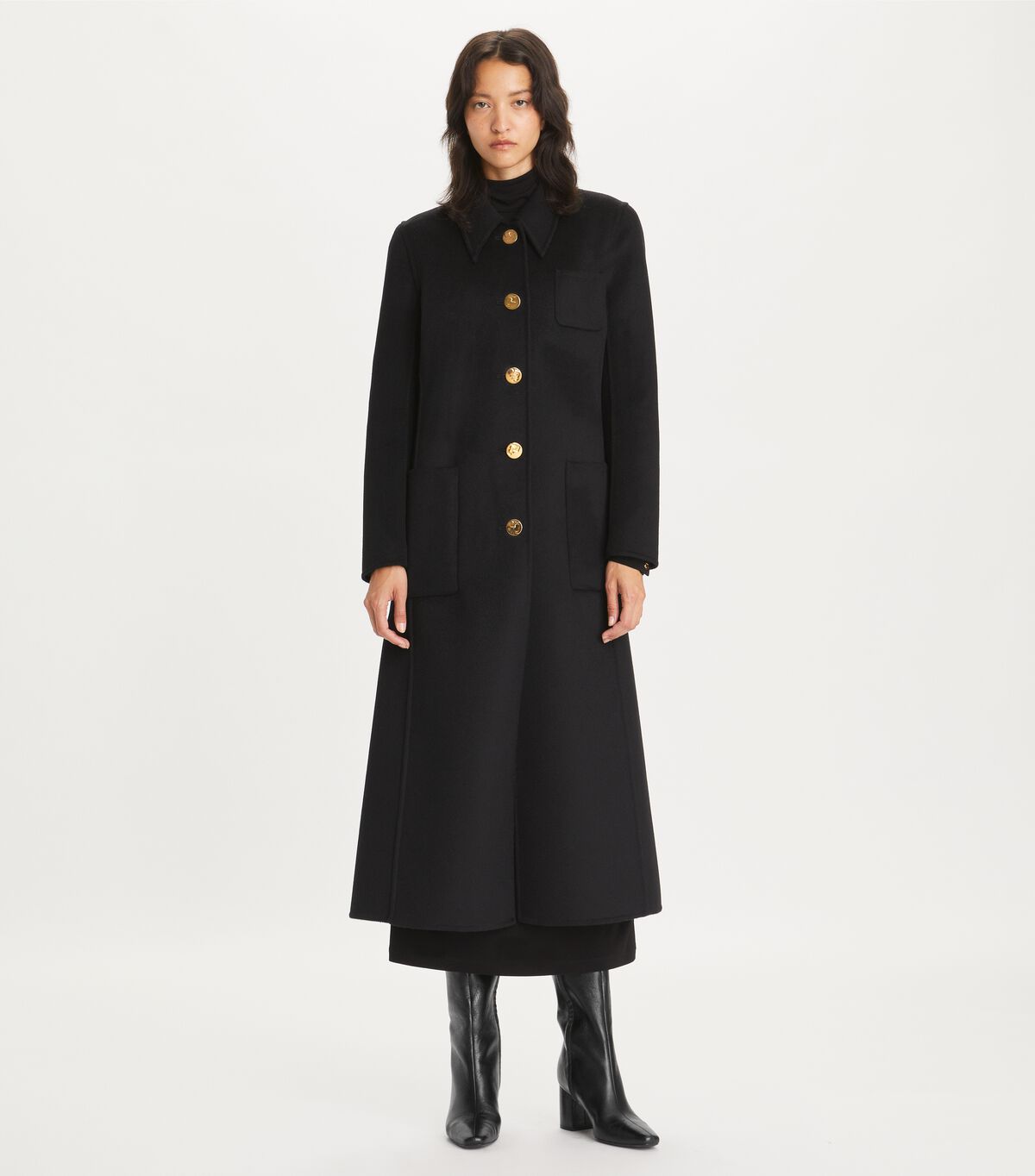 tory burch brushed wool coat