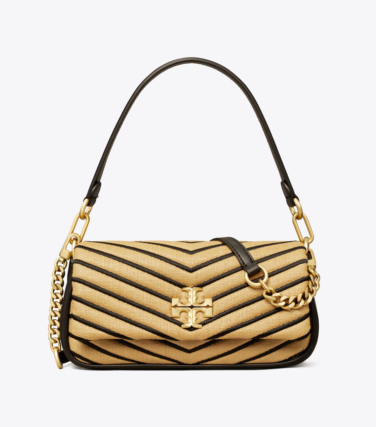 Kira Chevron Soft Straw Small Flap Shoulder Bag Handbags Tory Burch