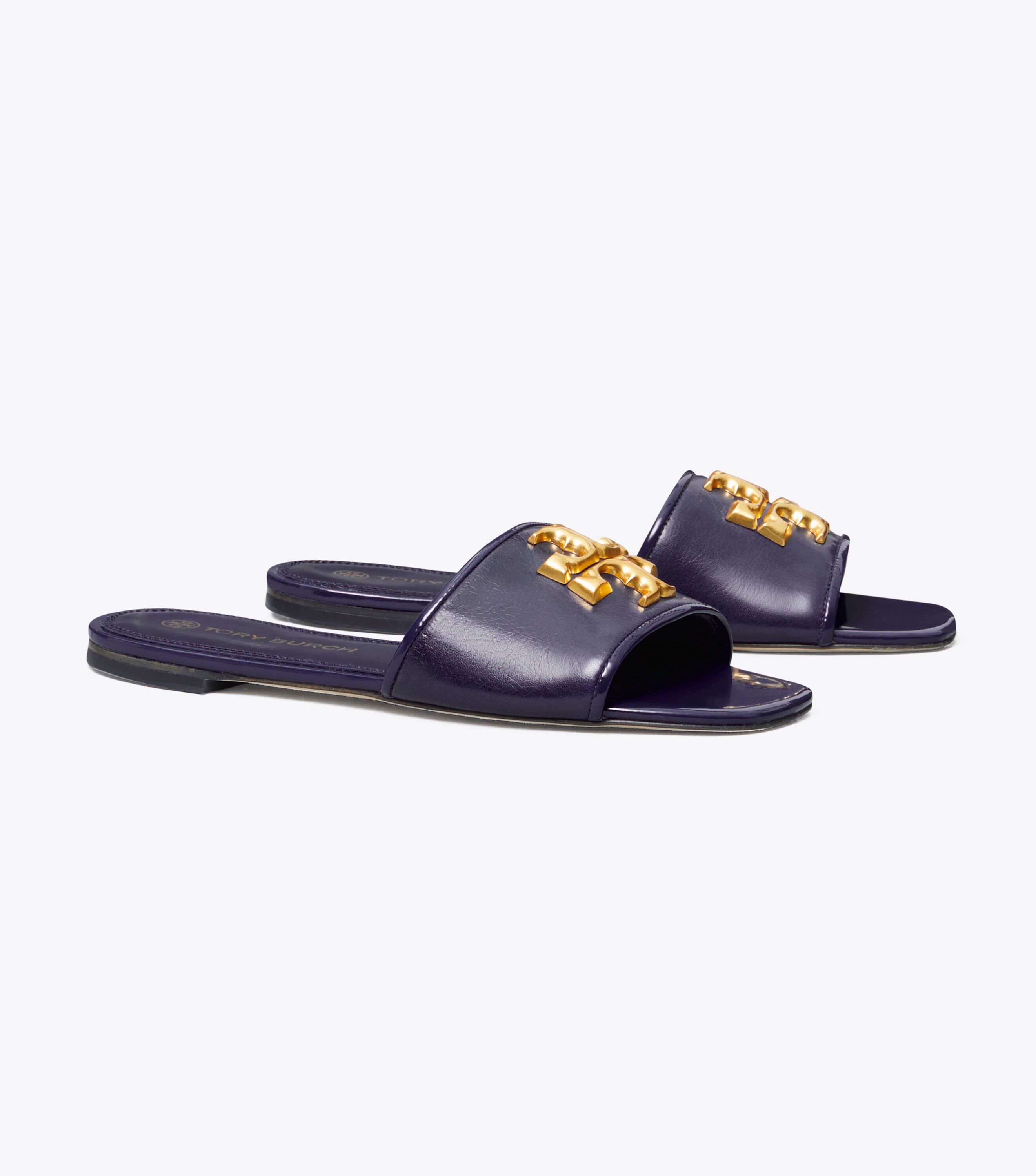 Tory burch navy discount slides