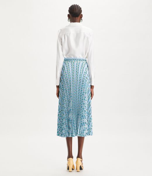 tory burch pleated viscose skirt