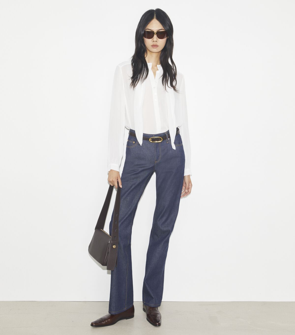 tory burch georgette bow blouse