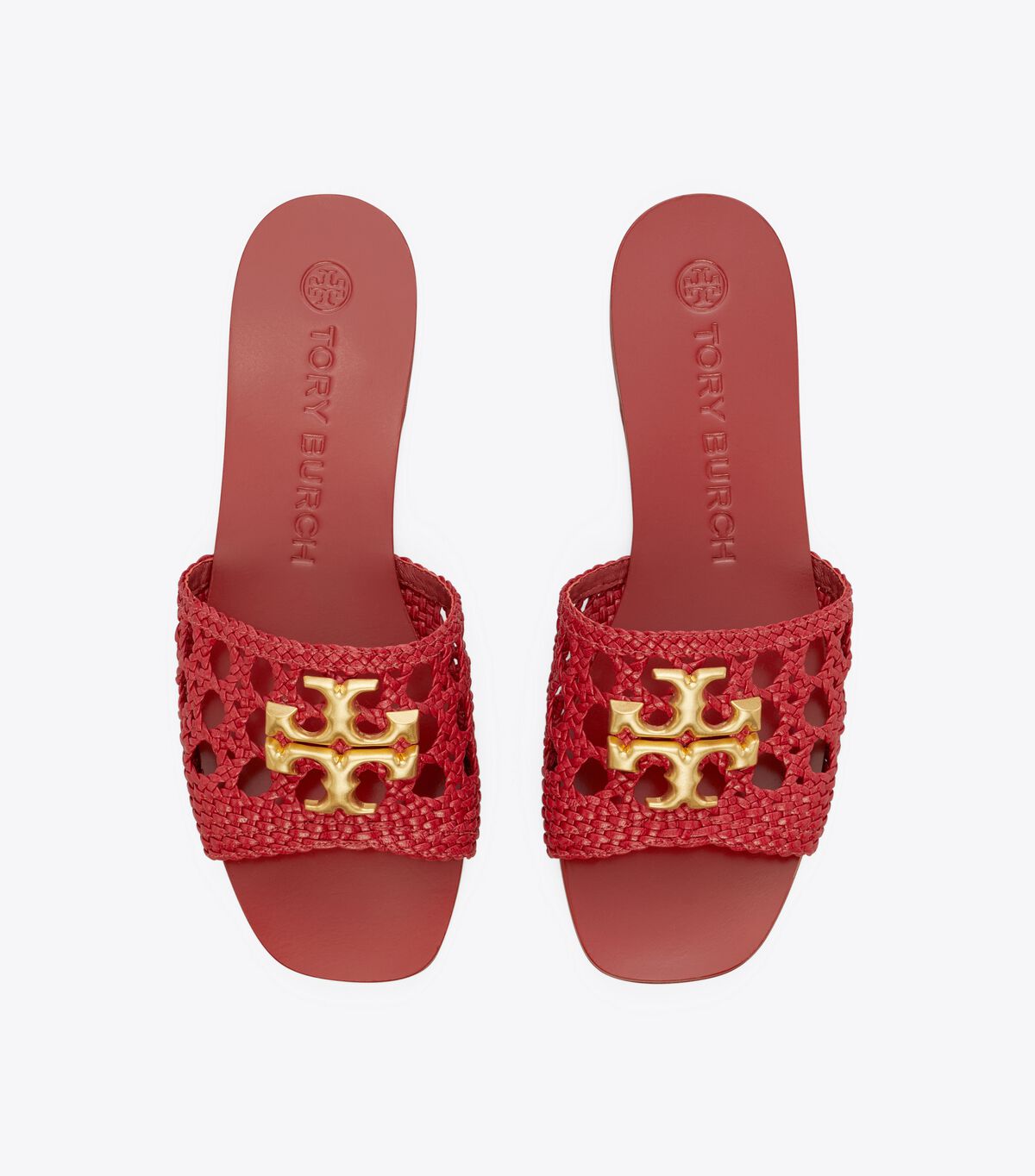 tory burch eleanor woven flat slide