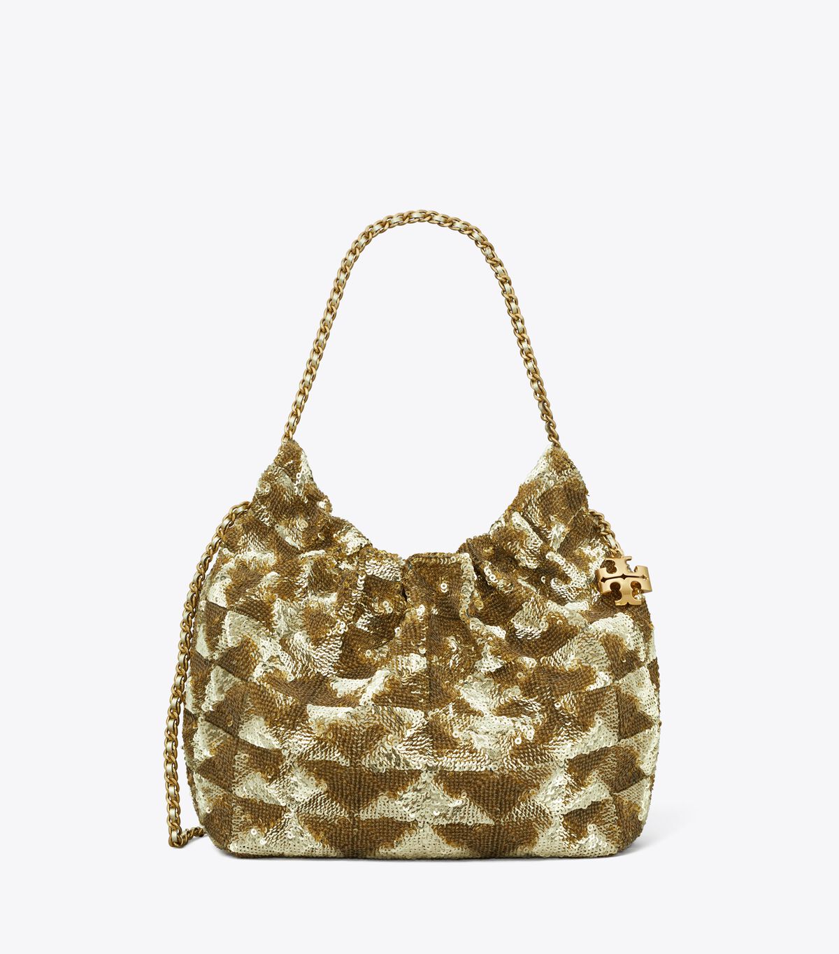 tory burch mini fleming sequin drawstring bag
