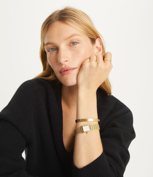 tory burch t monogram hinge bracelet