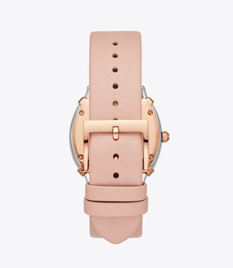 Blake Watch, Pink Leather/Rose Gold, 35 Mm | Accessories | Tory Burch