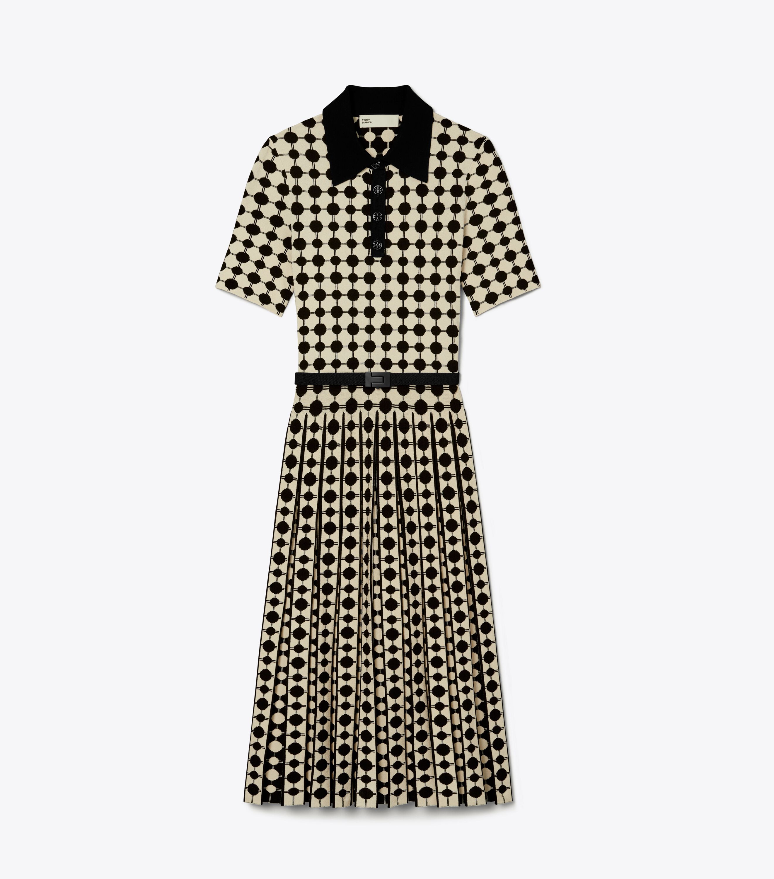 Jacquard Viscose Polo Dress
