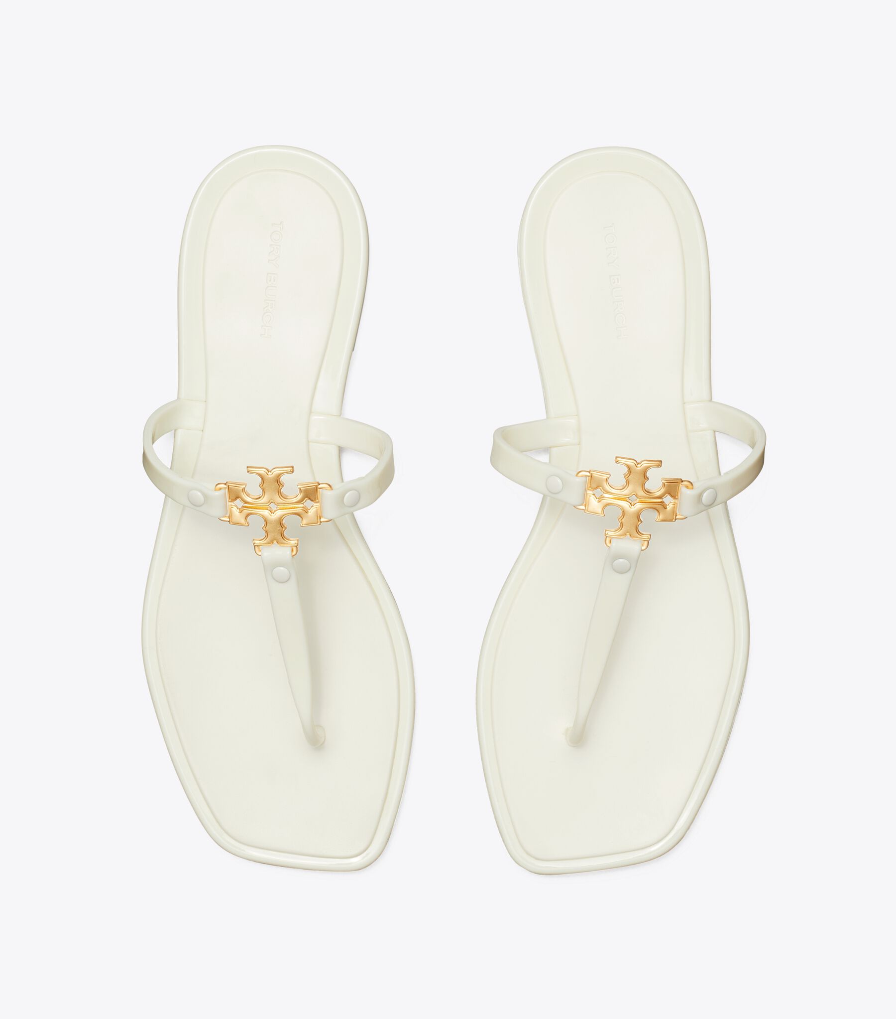 Roxanne Jelly Sandal, Ivory Gold Tory Burch KSA