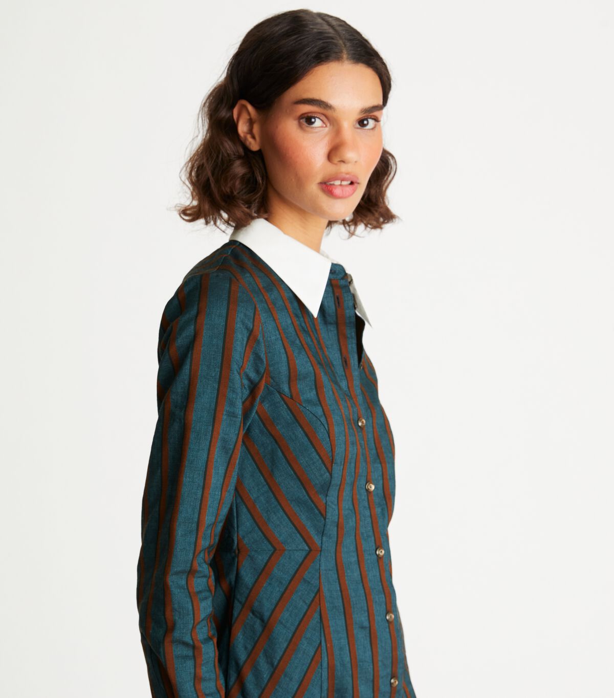 Striped Lightweight Canvas Shirtdress tory burch striped lightweight canvas shirtdress