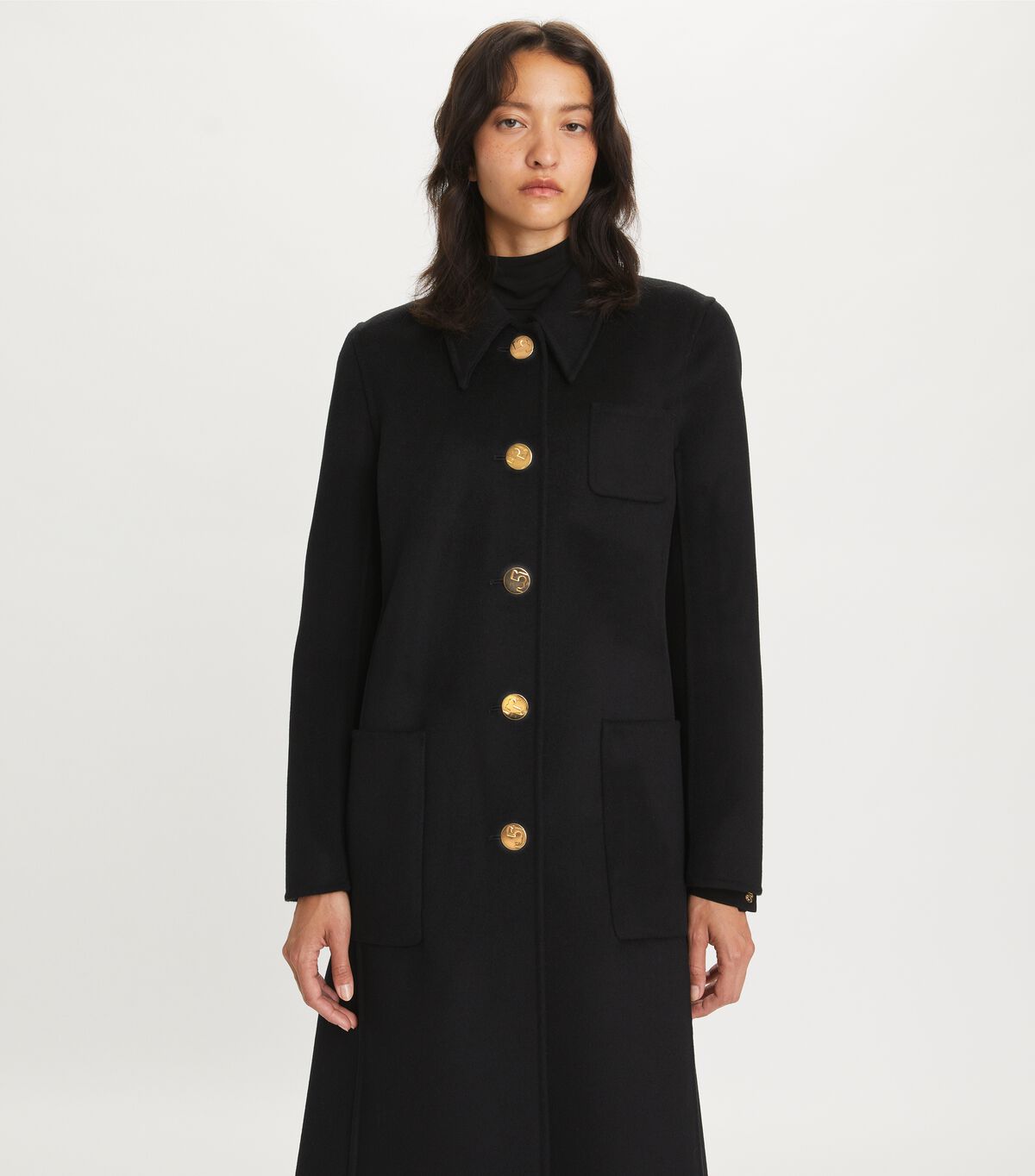 tory burch brushed wool coat