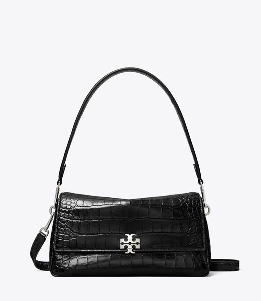 tory burch small charlie croc embossed shoulder bag