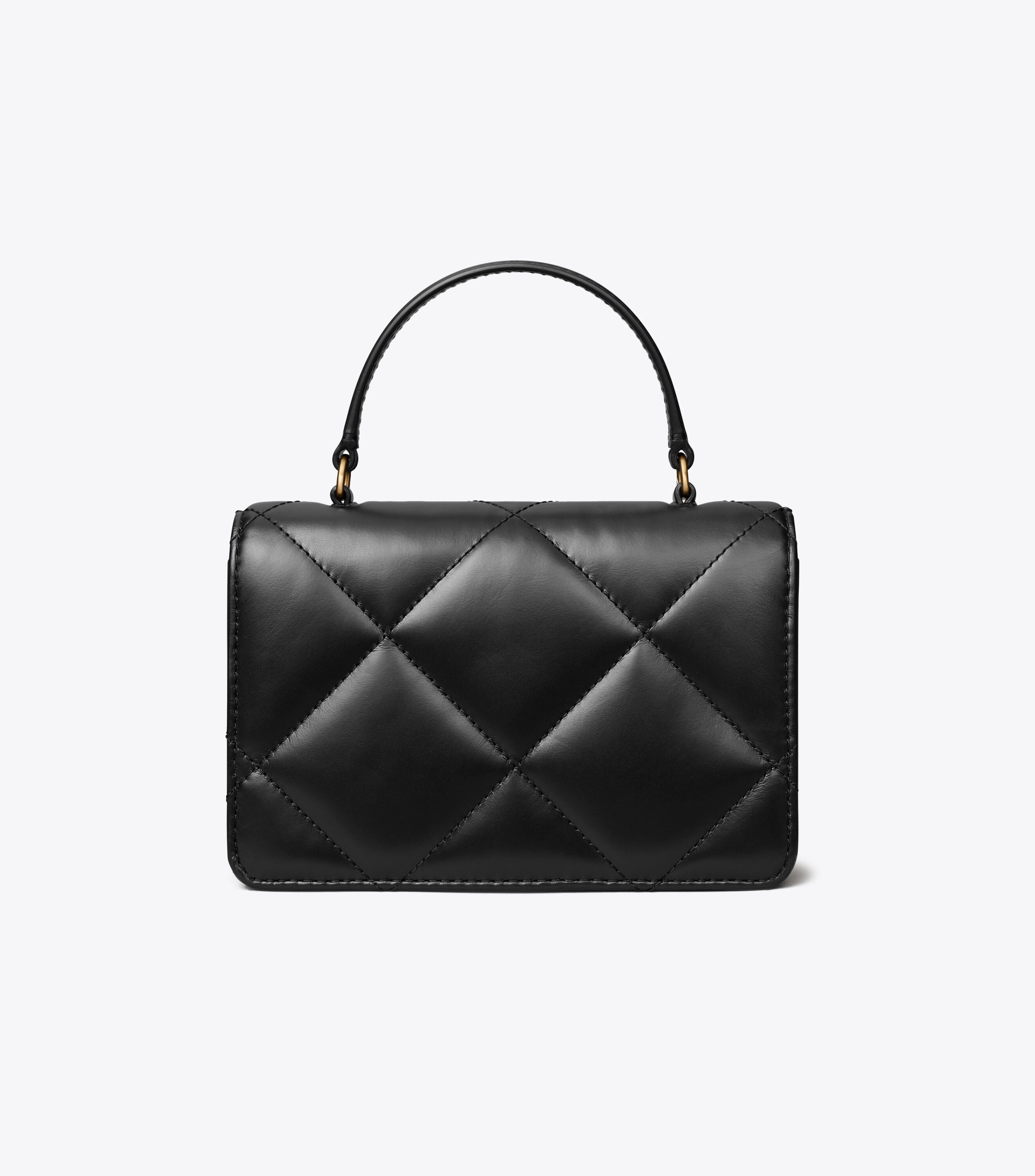 Mini Kira Diamond Quilt Top-Handle Crossbody, Black | Tory Burch KSA