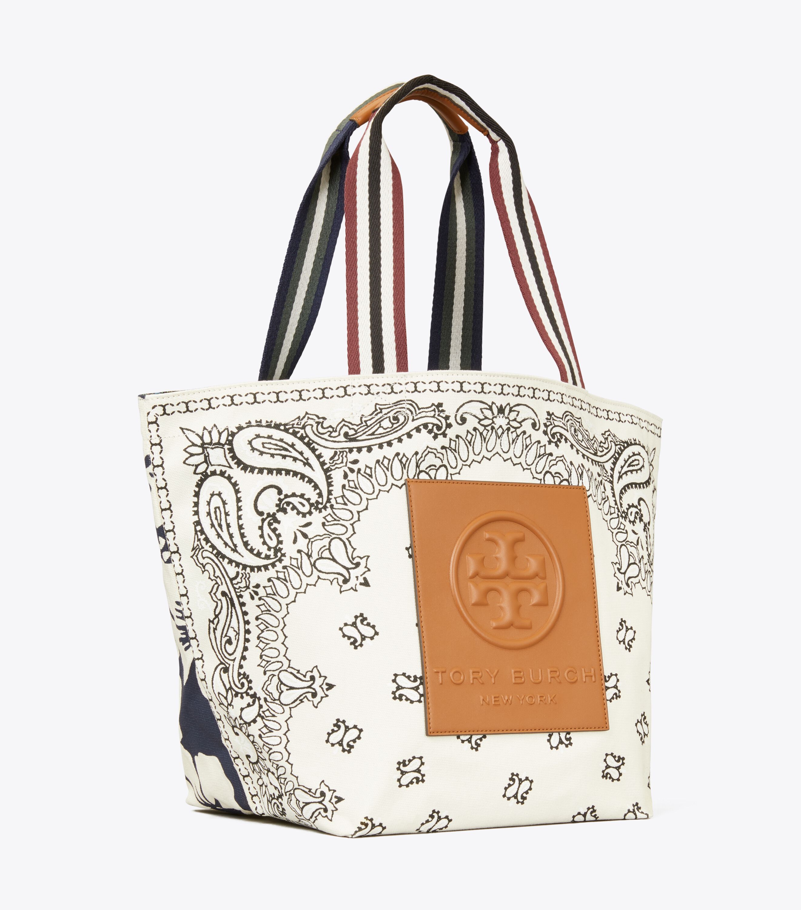 Tory burch gracie reversible printed canvas tote bag online
