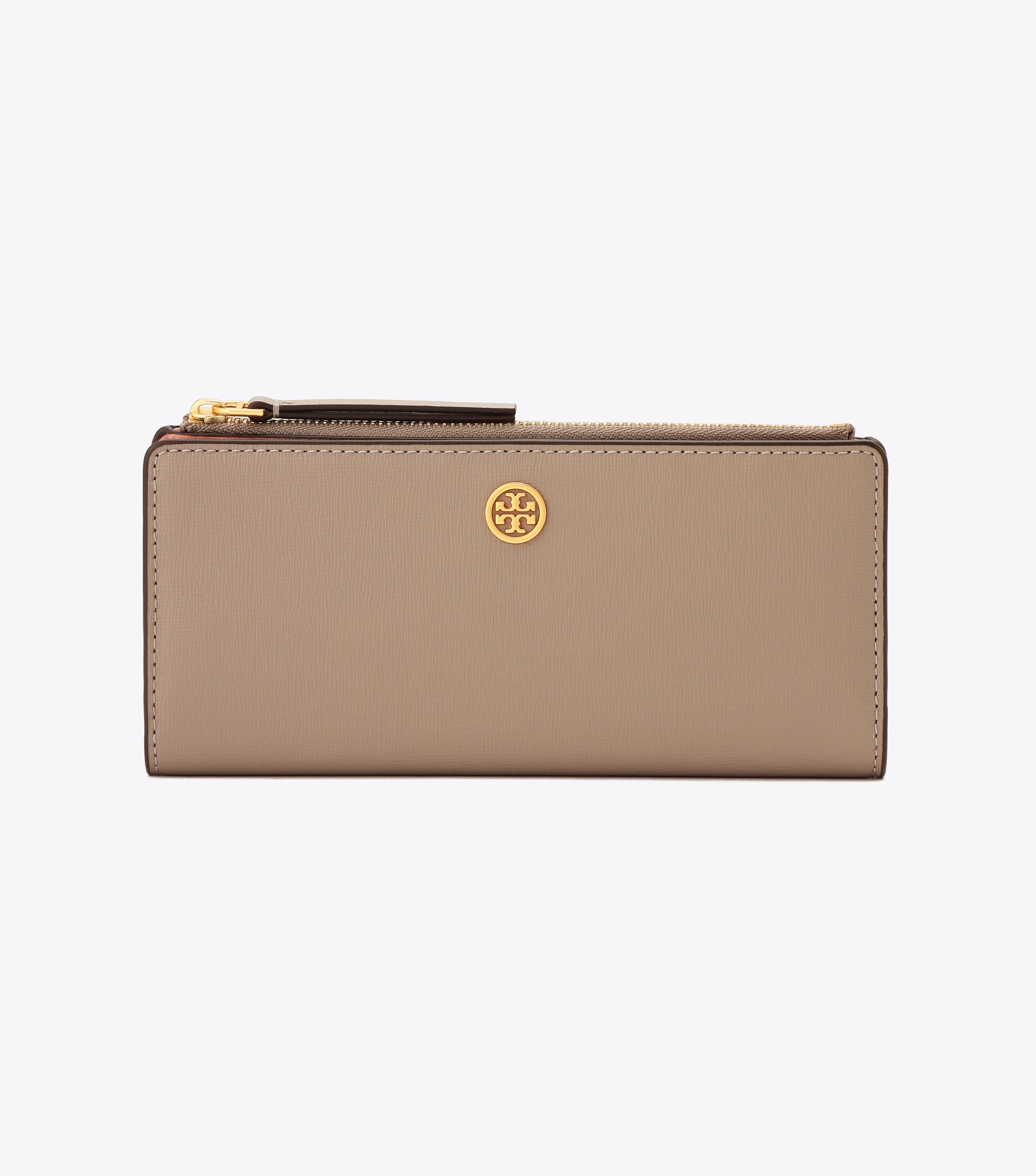 Robinson Zip Slim Wallet, Gray Heron | Tory Burch KSA