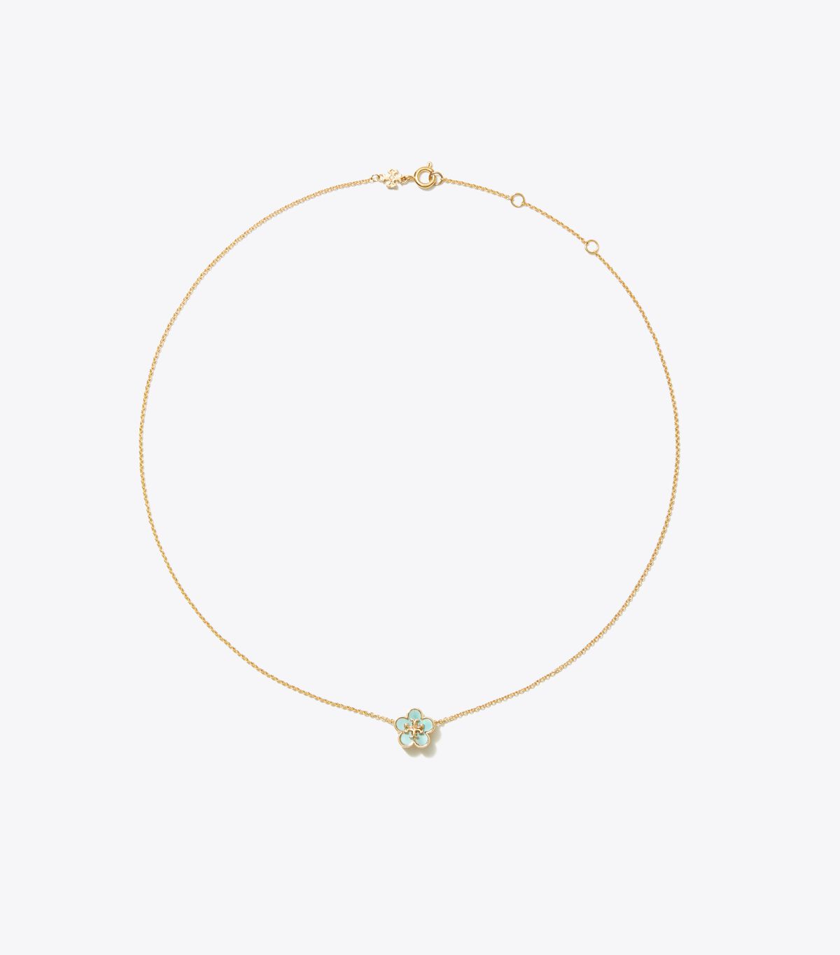 tory burch forget me not mother of pearl pendant necklace